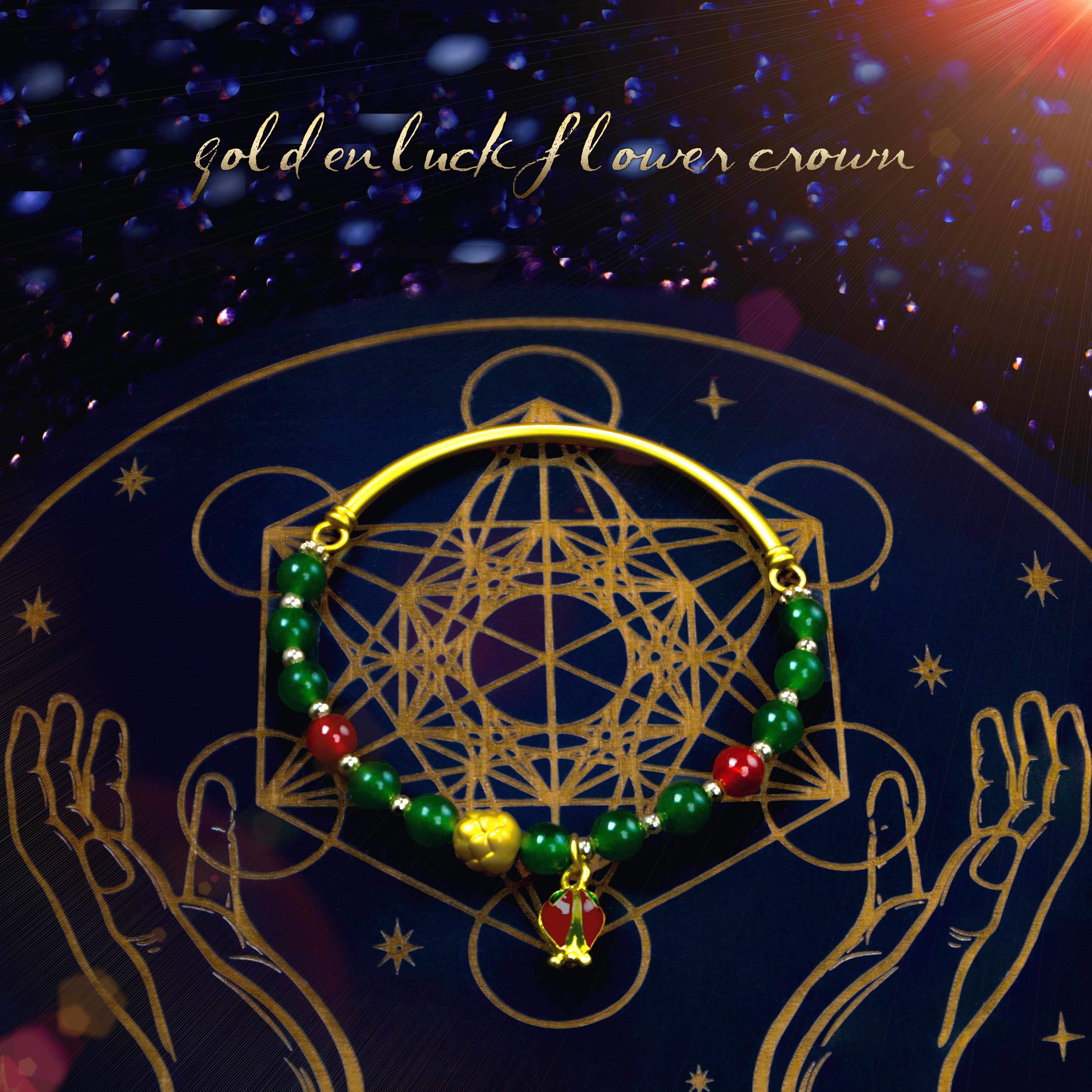 Half-bangle gold bracelet, energy bracelet ❤️ Master blessed ❤️ Good luck always, amulet, good fortune, changing luck, attracting wealth, bracelet, gold, agate, bangle