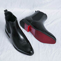 NUDANLAI | Red Sole British Style Retro Formal Chelsea Boots