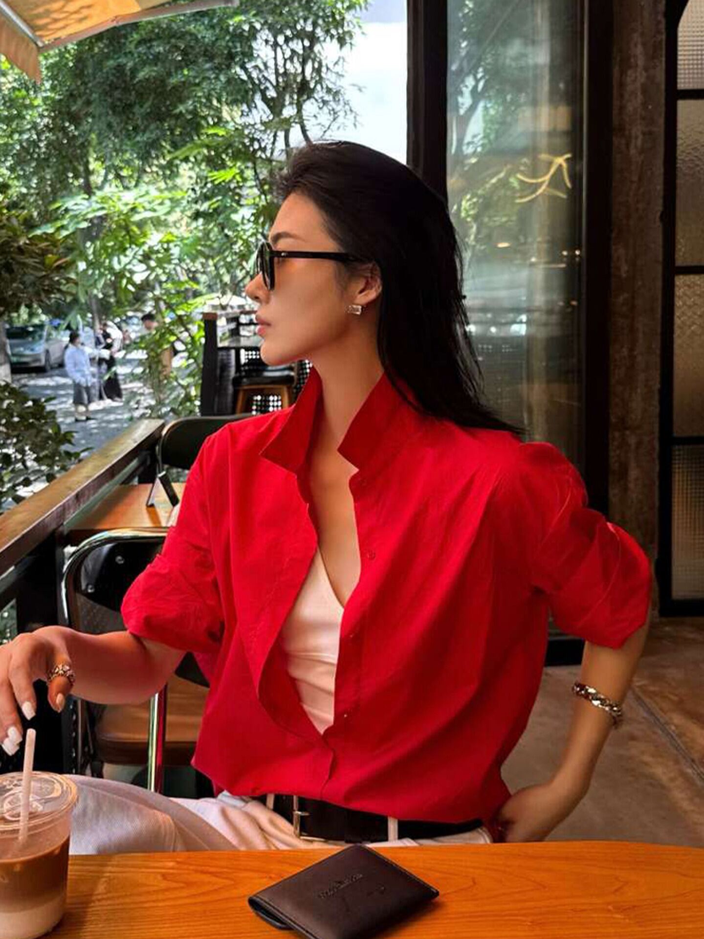 xocoboho | Fall Fashion Slimming Red Shirt