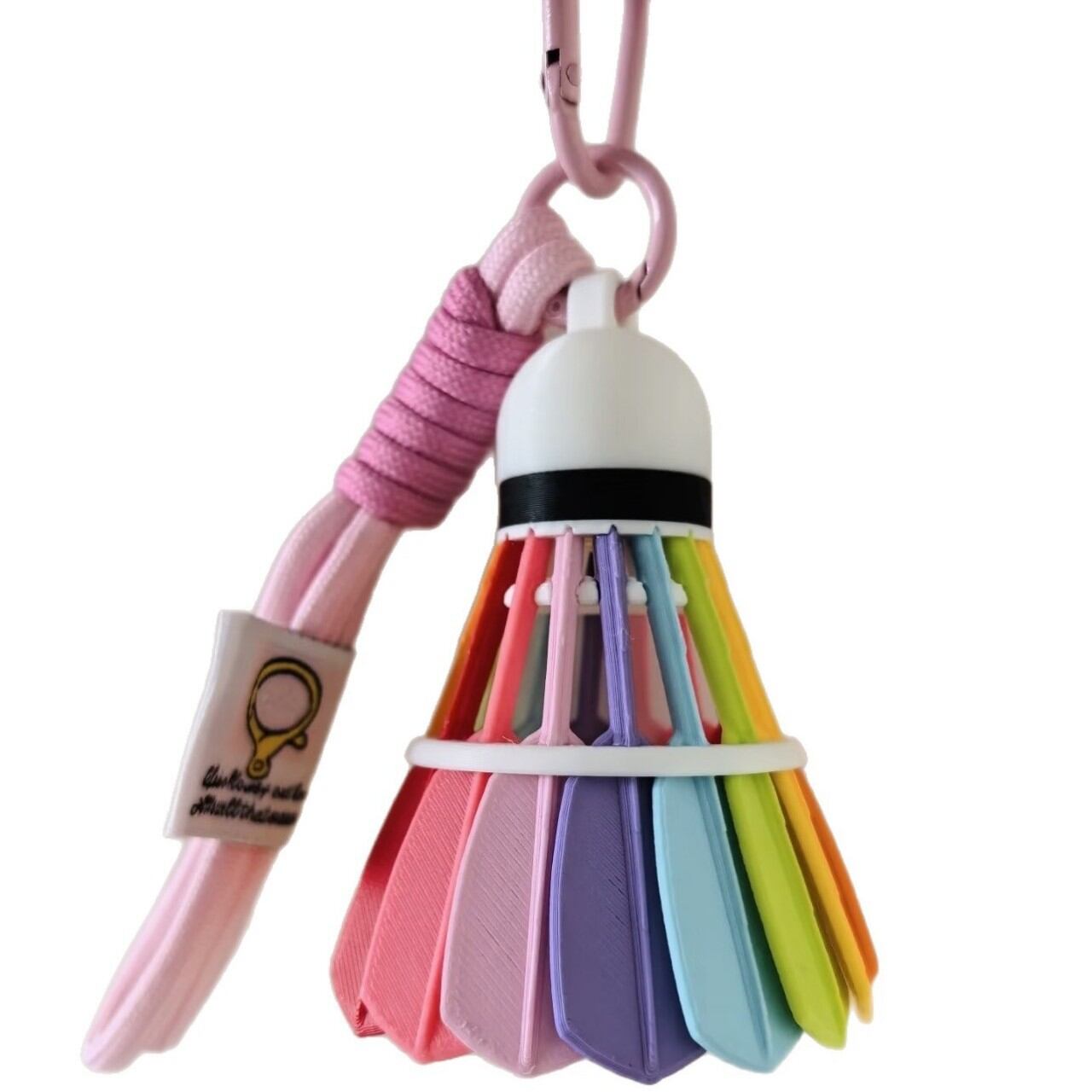 Colorful Badminton Keychain Pendant Backpack Space Made Badminton Gifts Memorabilia Handmade PET Material Medium Size