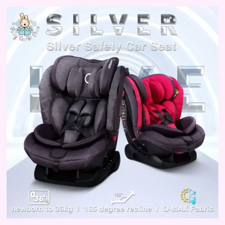 (FREE SHIPPING) Quinton Silver Safely Car Seat (Red/Grey)