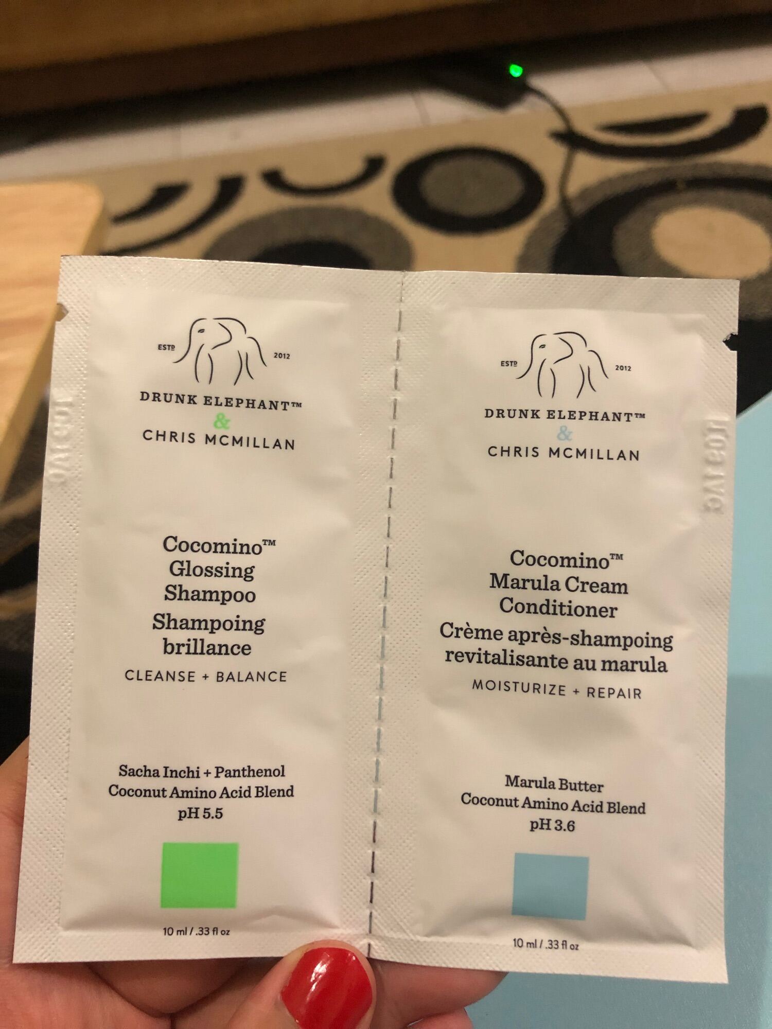 Drunk Elephant Shampoo & Conditioner Sample Set Lazada
