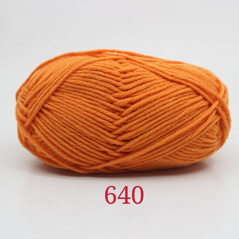 Milk Cotton 5ply Yarn 50g - Pink Blue Gray Green Baby Cotton Knitting