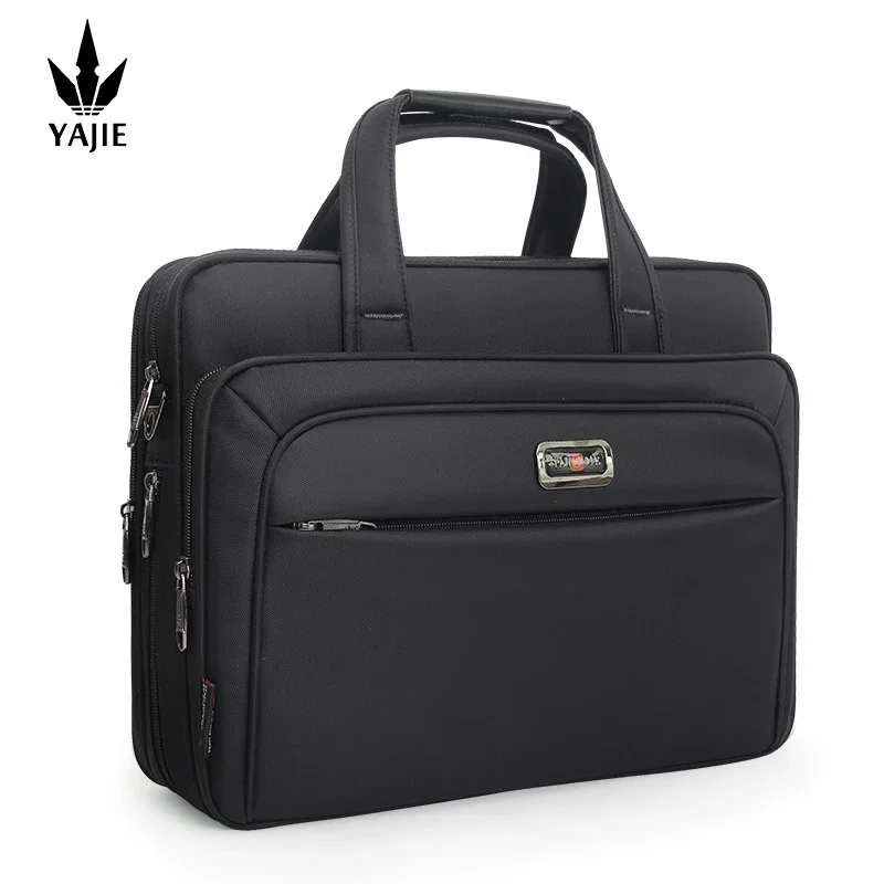 Business Men's Briefcase Canvas Hand Bag Large Capacity Waterproof Oxford Cloth File Business Office Brief Case