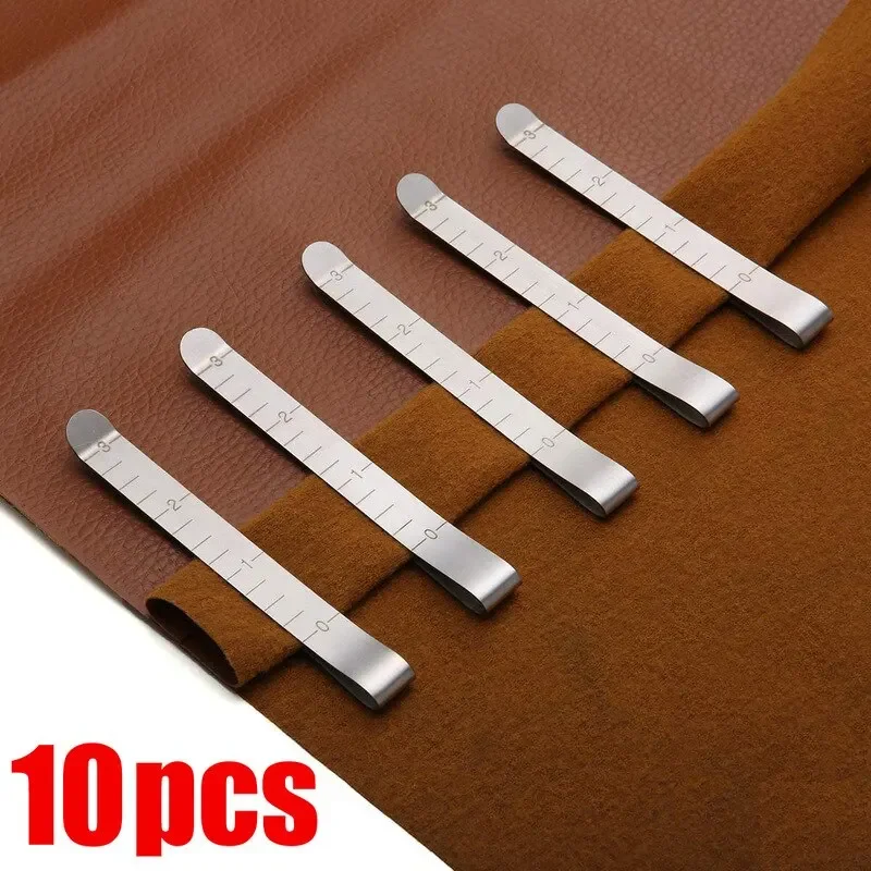 10/20pcs Stainless Steel Hemming Clips - Metal Sewing Clips for Fabric DIY Craft & Measuring Ruler Tool