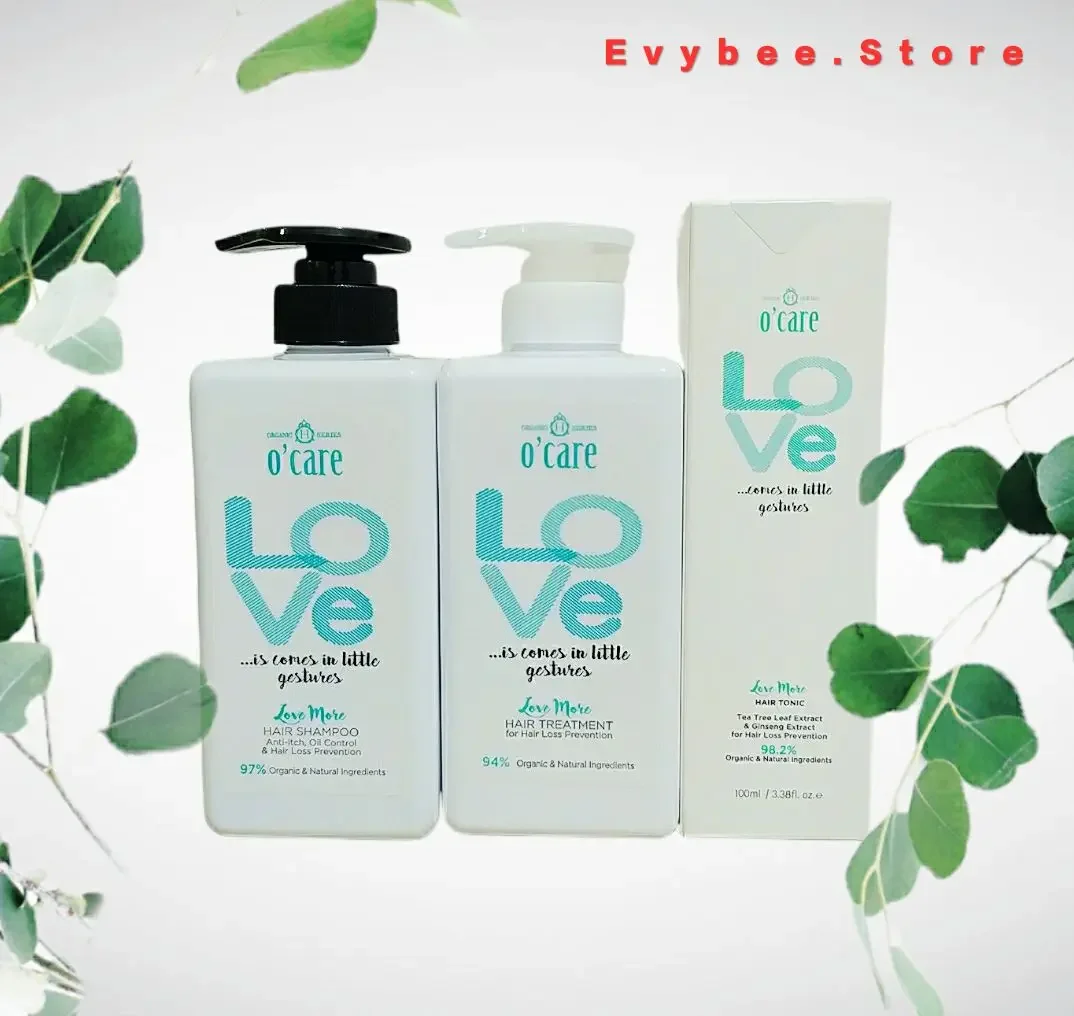 O Care Love More Hair Shampoo 500ml + More Hair Treatment 500ml + More Hair Tonic 100ml Set