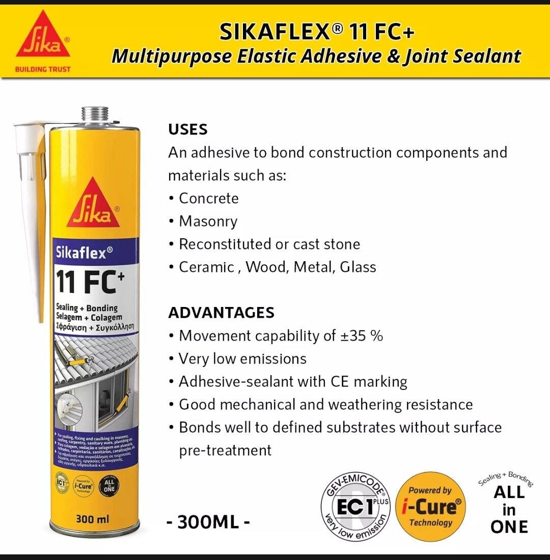 How to use Sikaflex 11 FC+ as a sealant vs adhesive 