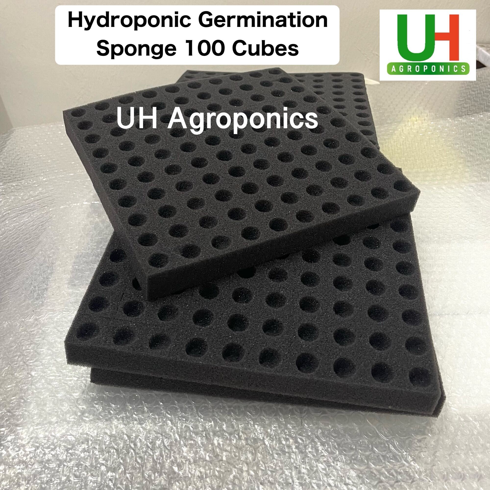 Hydroponic Germination Sponge 100 Cubes with holes for Seedling