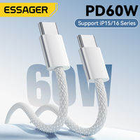 Essager Đầu chuyển âm thanh giắc 3,5 mm, đầu đọc thẻ tf, cáp Type C-C USBA 60W 7A dành cho iPhone16 15 Macbook samsung huawei xiaomi máy tính xách tay máy tính bảng, bộ sạc, cáp và bộ chuyển đổi sạc nhanh