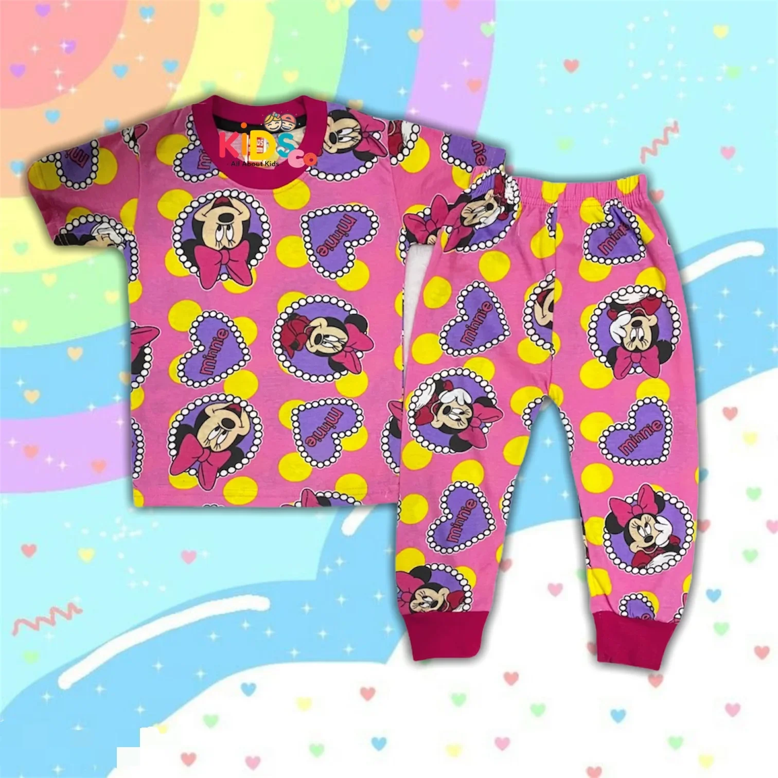 Pyjamas Minnie Mouse Printed Cotton Kids Size