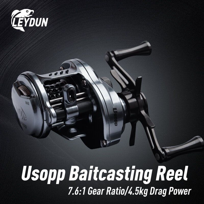 Leydun New Usopp Baitcasting Fishing Reels 125g Ultralight 7.6:1