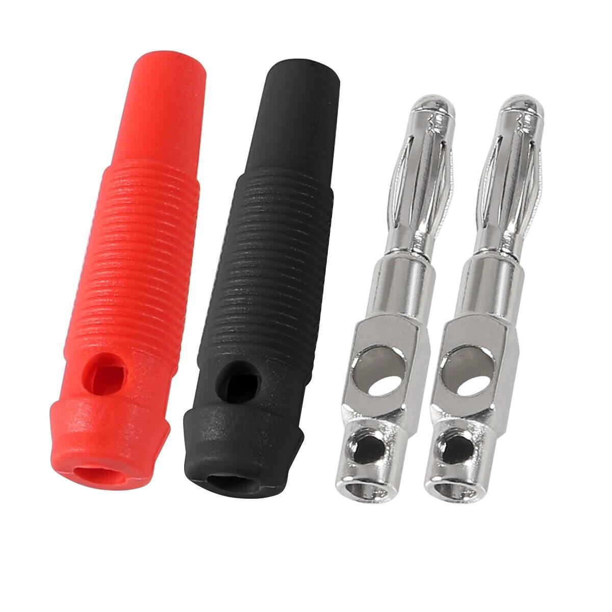 10Pcs 32A High Current Screw Type 4mm Banana Plugs Male Stackable Connector Speaker Cable Adapter 4mm High Current Banana Plugs. 