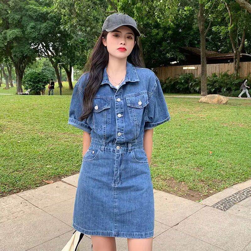 lazada denim dress Little details, big personality The Mini Nana Denim Dress is a dream  come true for your little one. With its vintage-inspired lace collar and  dainty velvet bow, it's the perfect blend of