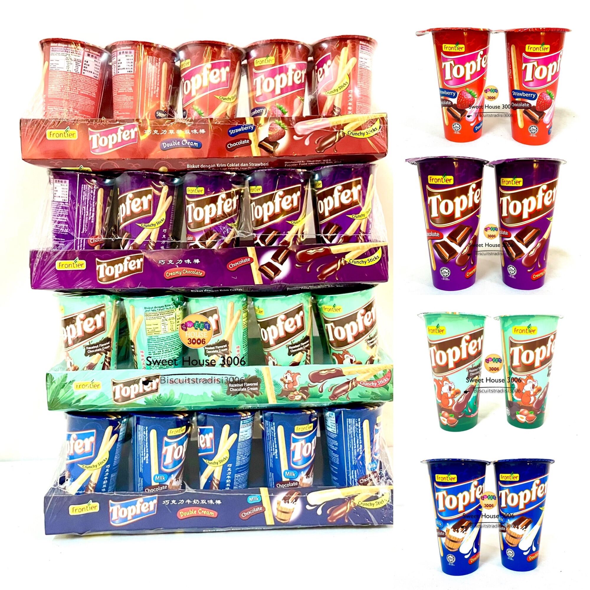 Frontier Topfer Biscuit Sticks (10 cups x 40g) 