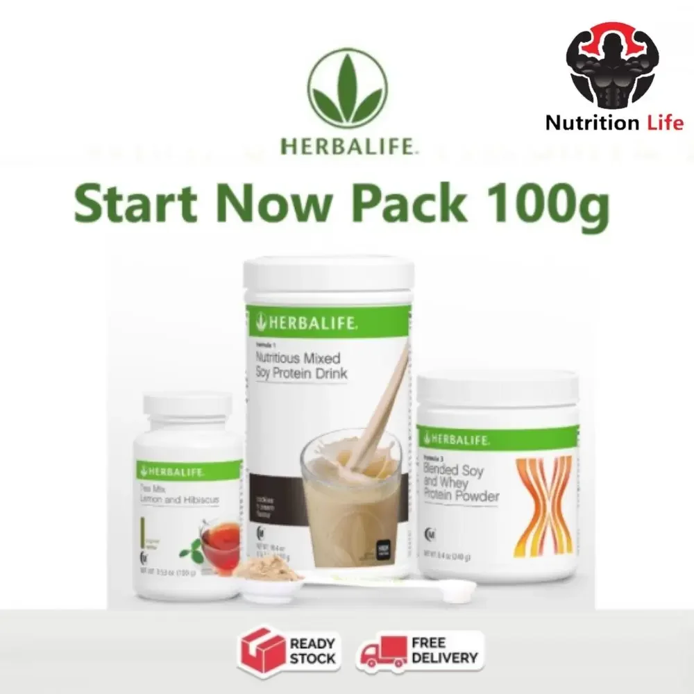 100% ORIGINAL Herbalife Start Now Pack_F1 + F3 + Tea 100 + Free Spoon + Free Bag
