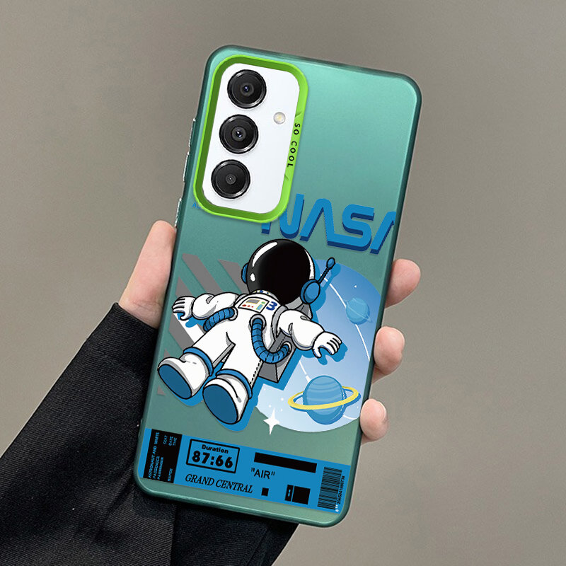 Samsung%20S25%20FE%20Smile%20Astronaut%20nasa%20Square%20Phone%20Case%20Matted%20Hard%20Plastic%20Casing%20Cover%20-%20Image%202