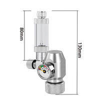 Aquarium DIYCO2 Regulator W21.8/CGA320/G3-4/G5-8/TR21/3-8unf Gas Cylinder Nut Docking Type Fish Tank CO2 Pressure Reducing Valve