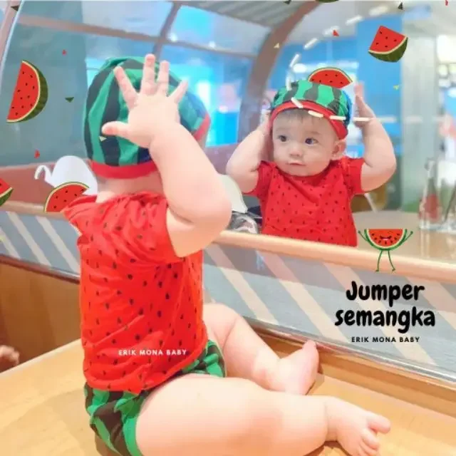 Baby jumper 100% cotton watermelon