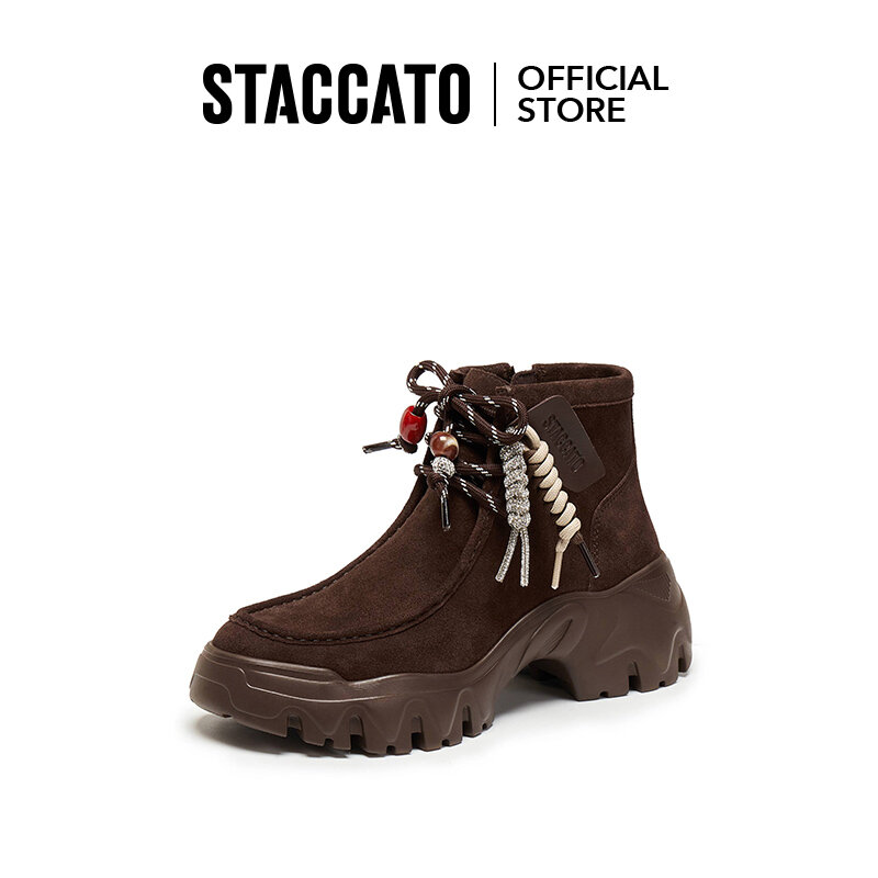 Staccato Women's Sporty Ankle Boots Platform Slimming Casual Ankle Boots EIX02 ราคา 6,200 บาท*ส่งฟรี