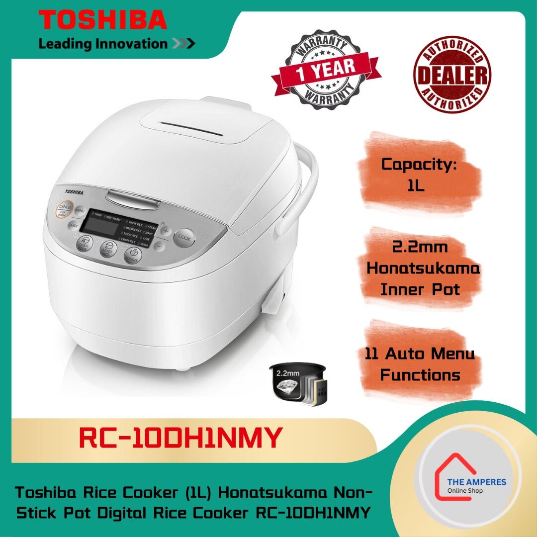 Toshiba 1.0L Non-Stick Multi-Function Digital Rice Cooker RC-10DH1NMY