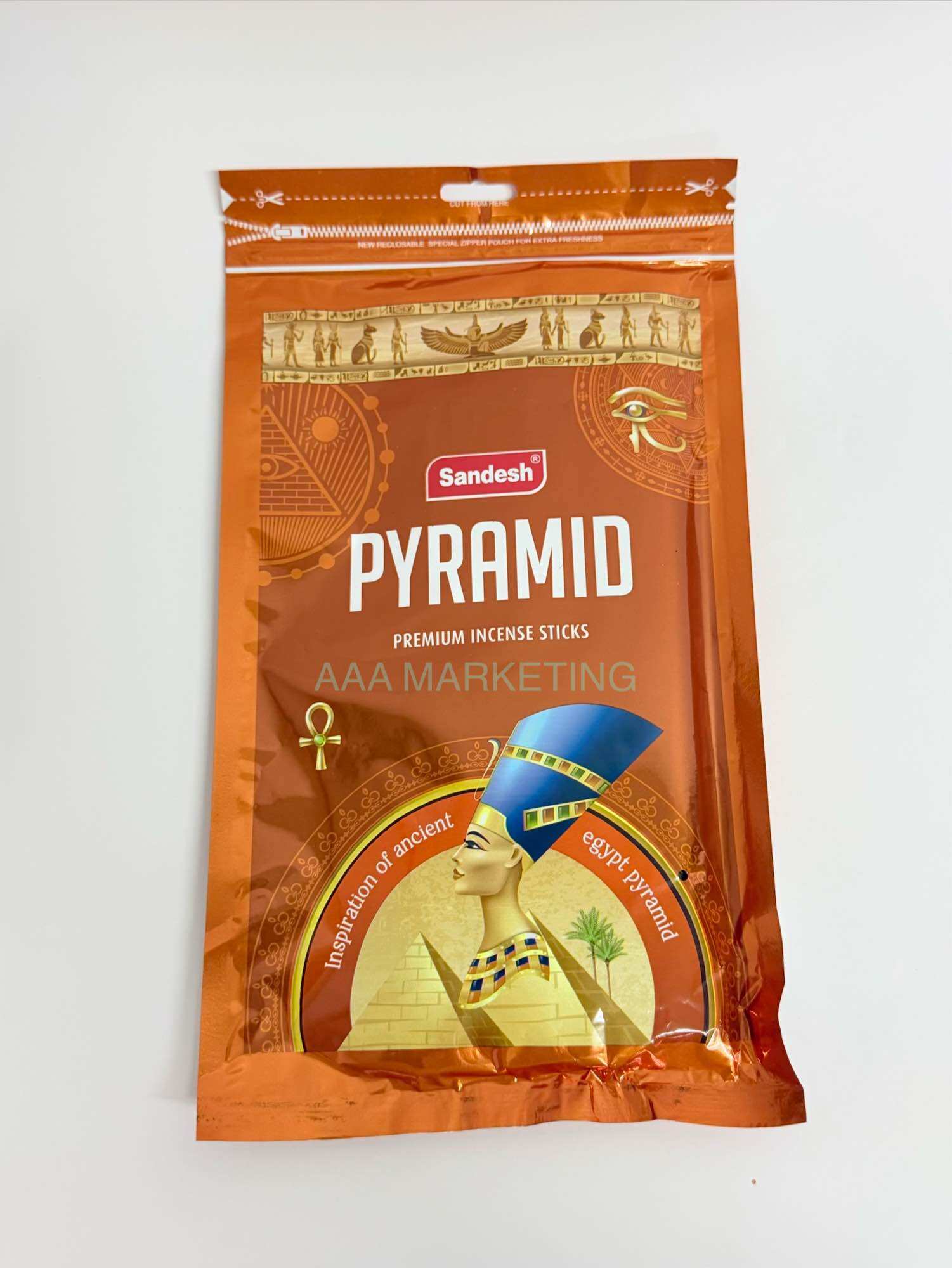 SANDESH Premium Incense Sticks 80 Sticks Zipper - Lavender Sugandh Sandesh Century Pyramid Sandal - Home Aromatherapy Fragrance