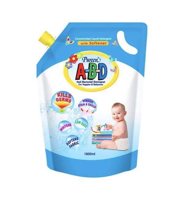 Pureen ABD Antibacterial Liquid Detergent (4800ml/4800ml x 2btl) Sabun Basuh Baju Baby with mysterious free gift !!!