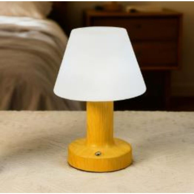 LED Table Lamp Modern Mushroom Style USB Rechargeable Retro Touch Control Stepless Dimming Night Light Home Decor Warm Ornament
