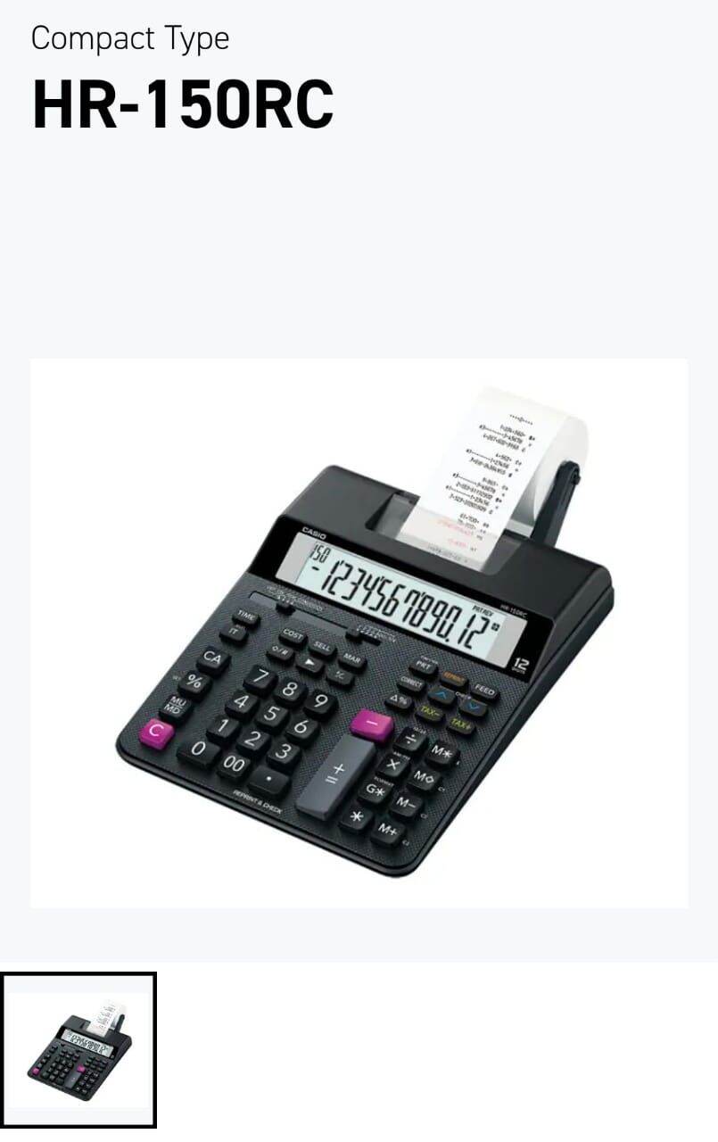 Casio HR-100RC Or HR-150RC PRINTING CALCULATOR | Lazada