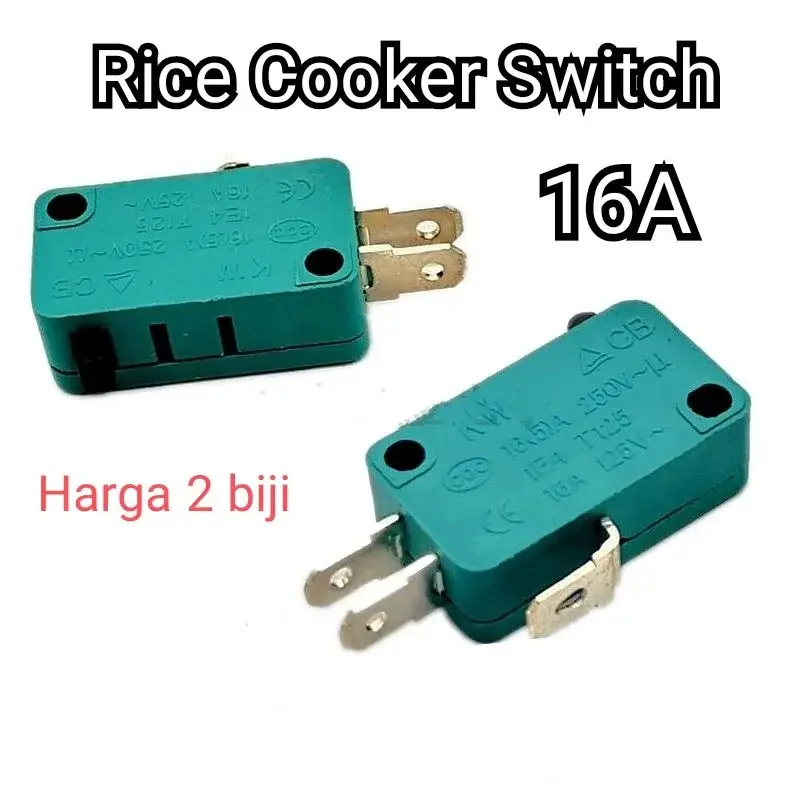 2 Biji 16A 250V 3 pin Rice Cooker Switch suis periuk nasi