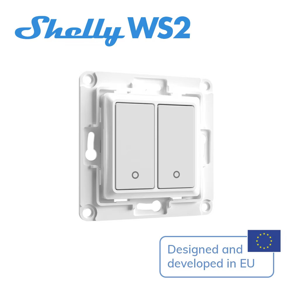 Shelly Wall Switch White/Black The 1 Buttons Smart Switch Comes With Attachable Relay Holder Compatible Wall Switch Console ราคา 232 บาท*ส่งฟรี