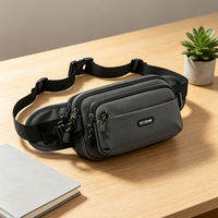 OTOHE Men Waist Bag Shoulder Bag Chest Bag Fashion Cross Body Bag Oxford Waterproof Bag Multi Layer Large Capacity Leisure Bag Street Bag Casual Bag Lightweight Messenger Bag Travel Bag Sports Bag