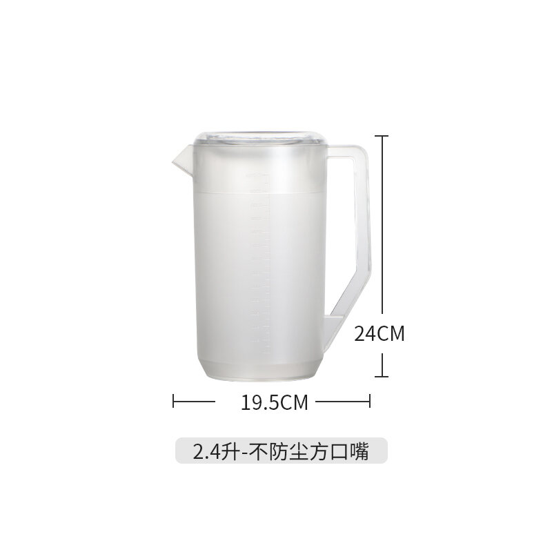 Acrylic Jug HeatResistant Tea Brewing Glass Water Pot Brown Measuring