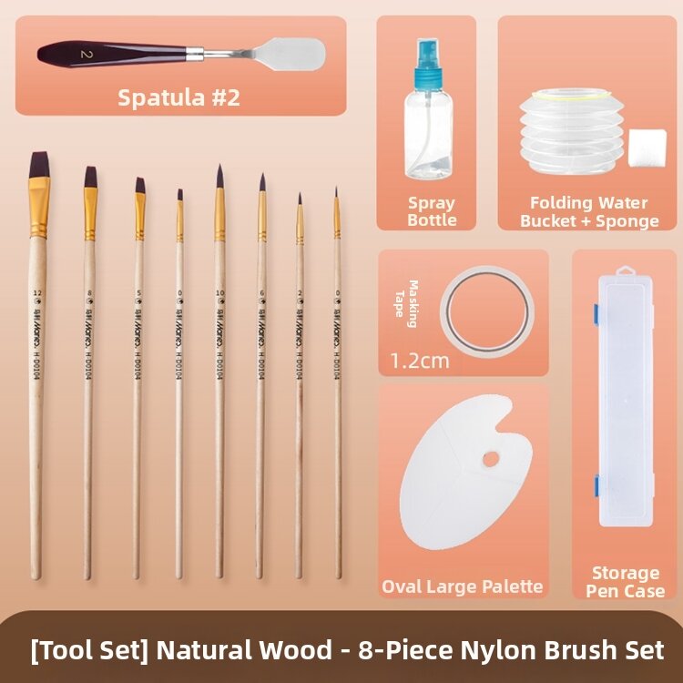 Marie’s | Nylon Professional Student Art Brush Set Full
