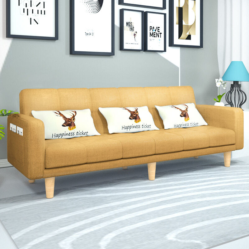 Scandinavian Small Apartment Fabric Sofa Living Room Foldable Sofa Bed