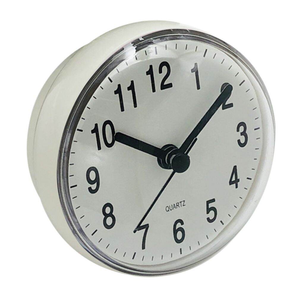 Mini Sucker Wall Clock Bathroom Anti-Fog Waterproof 7cm Kitchen Toilet Living Room Waterproof Small Quartz Table Clock