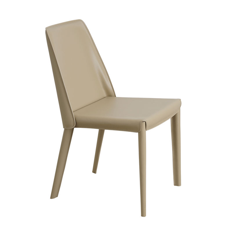 Saddle Leather Dining Chair Home Modern Minimalist Nordic Light Luxury
