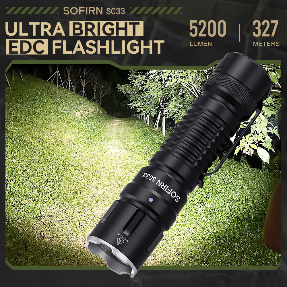 Sofirn SC33 XHP70.3 HI LED Flashlight Tactical 5200lm Powerful 21700 USB C  Rechargeable Torch with Tail E-switch Outdoor Light - AliExpress