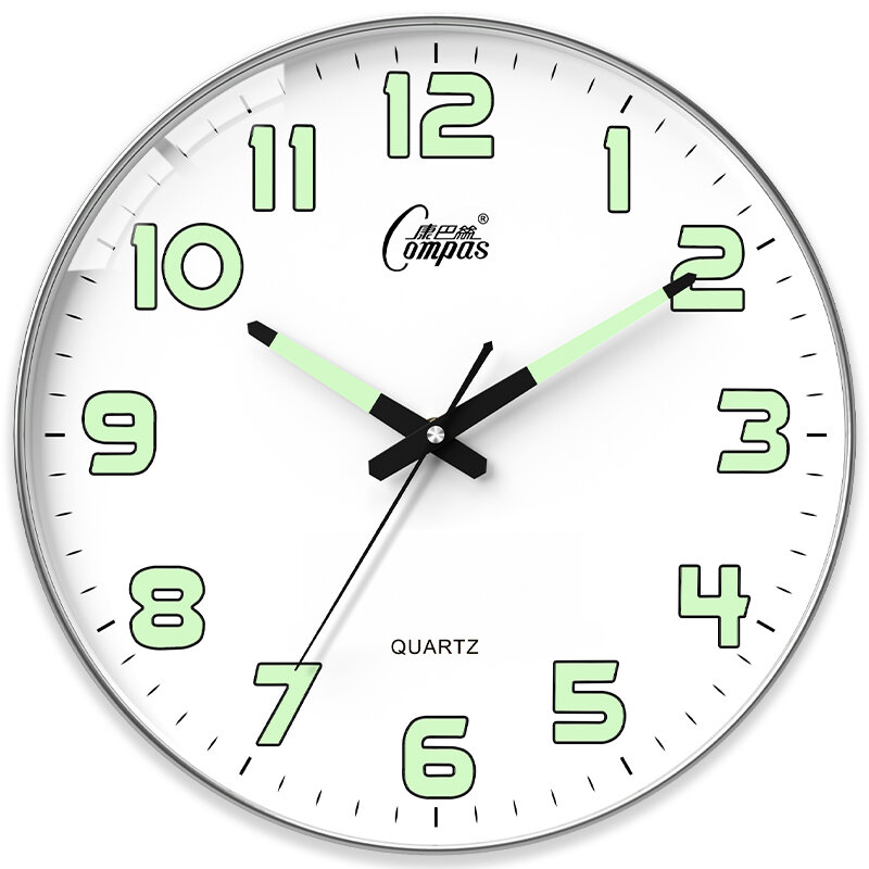 Compas | Nightlight Silent Quartz Wall Clock For Home