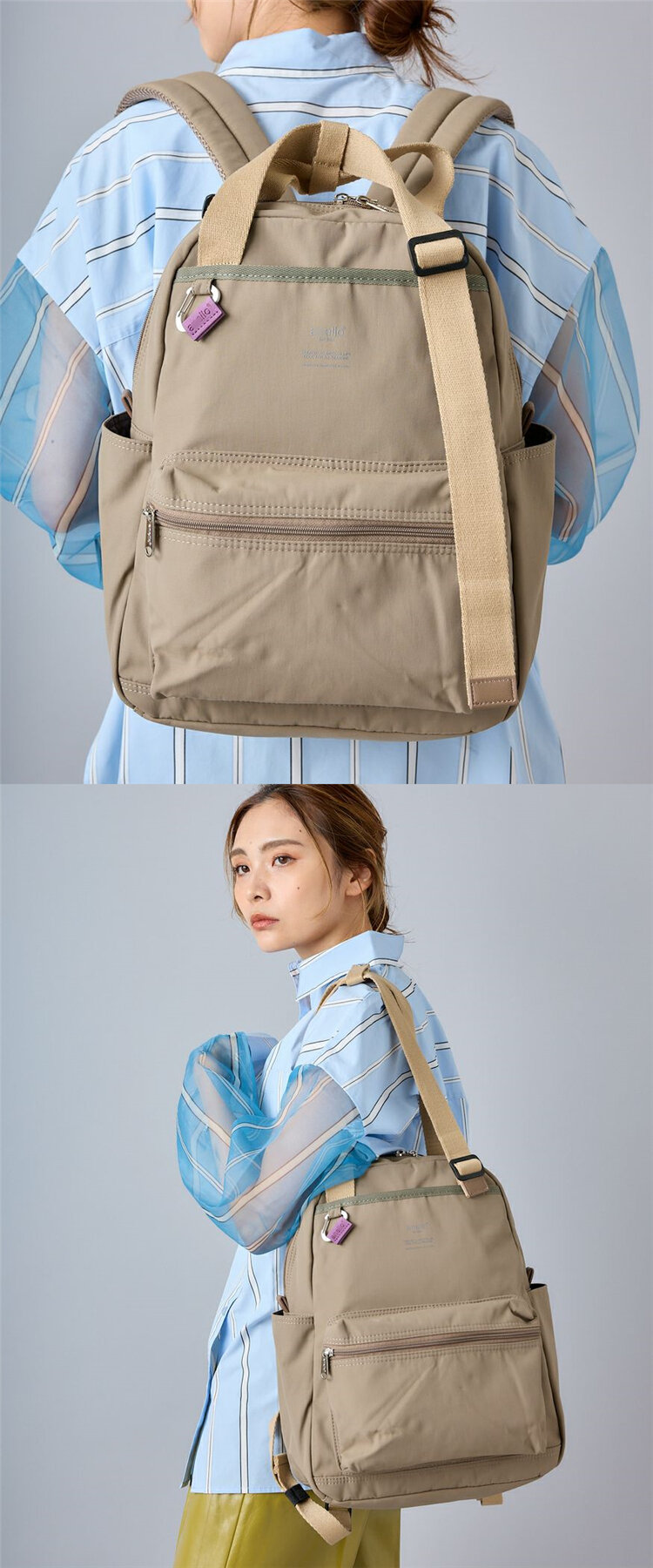 Japanese Unisex 2WAY Backpack handbags Work travel Shoulder bag waterproof college school bags students Minimalist Mochilas