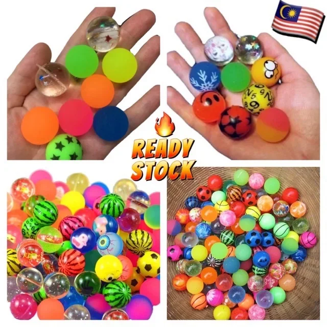 Bouncing Toy Rubber Ball. Fun Bouncy Creative Rubber Balls for Kids. Bola Getah Kecil Mainan Kanak2.