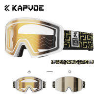 KAPVOE Outdoor Sports Photochromic Ski Goggles Men Snowboard Glasses Women Winter Snow Sunglasses UV400 Magnetic Attraction Lens