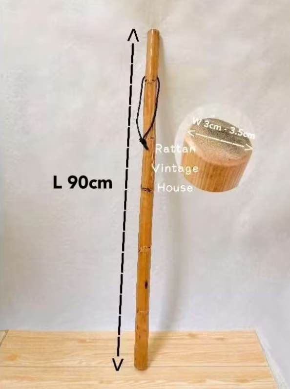 Safety Stick Rattan 32-35inch Rattan Manau Stick | Rotan Manau | Tongkat | Walking Stick ...