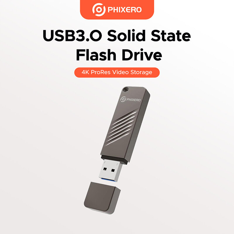 PHIXERO 256G Solid State Flash Drive USB3.0-A Zinc Alloy High Speed 550MB/s Pen Drive Portable U Disk for PC Laptop File Storage ราคา 3,037 บาท*ส่งฟรี