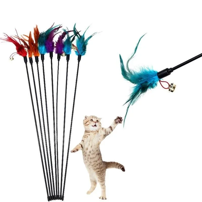 READYSTOCK!! Cat Play Cat Teaser Cat Toy Feather Teaser Mainan Kucing