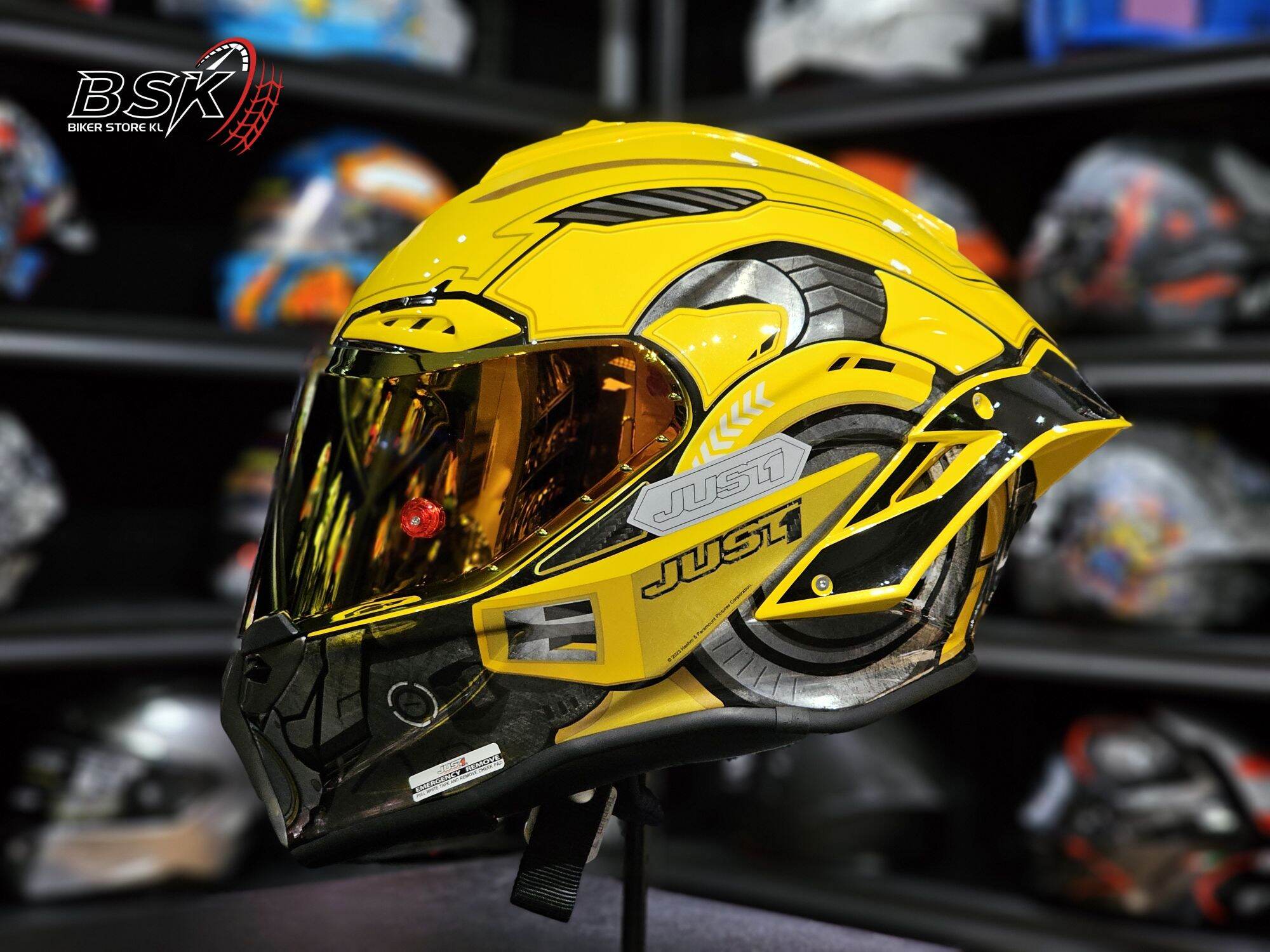 JUST1 TRANSFORMERSヘルメット外国仕様 Original JUST1 Transformers Carbon Full Face Helmet M-Xxl