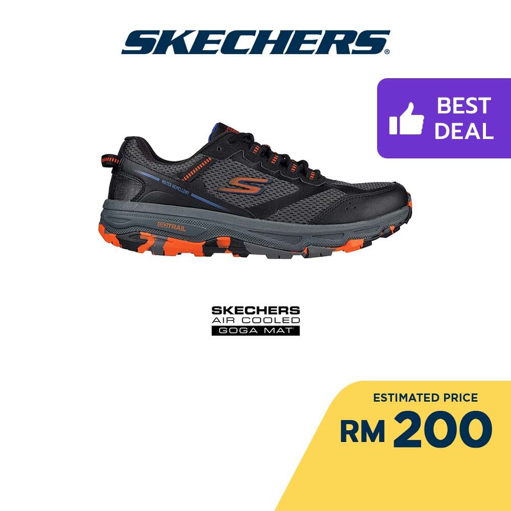 Skechers Men GOrun Trail Altitude Marble Rock Shoes - 220112-BKOR Air ...