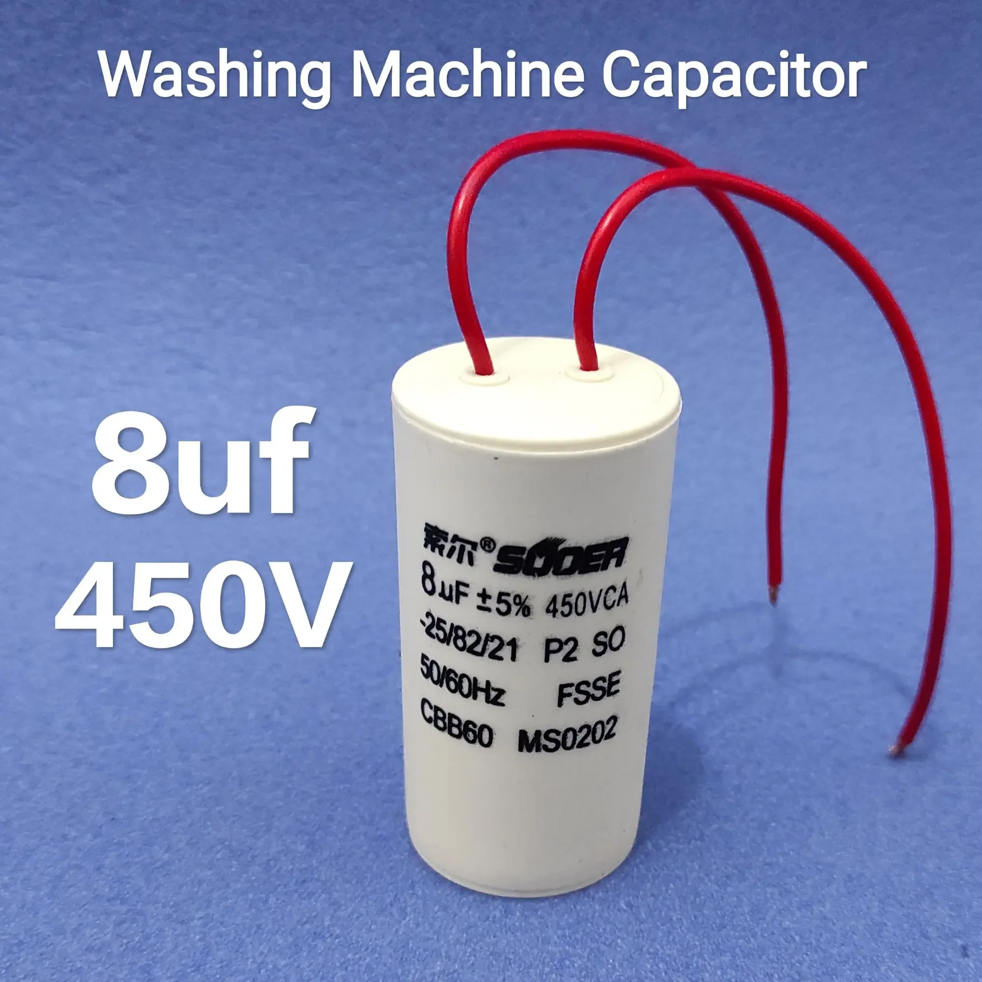 8uf 450V Washing Machine Capacitor kapasitor mesin basuh 8uf 450v
