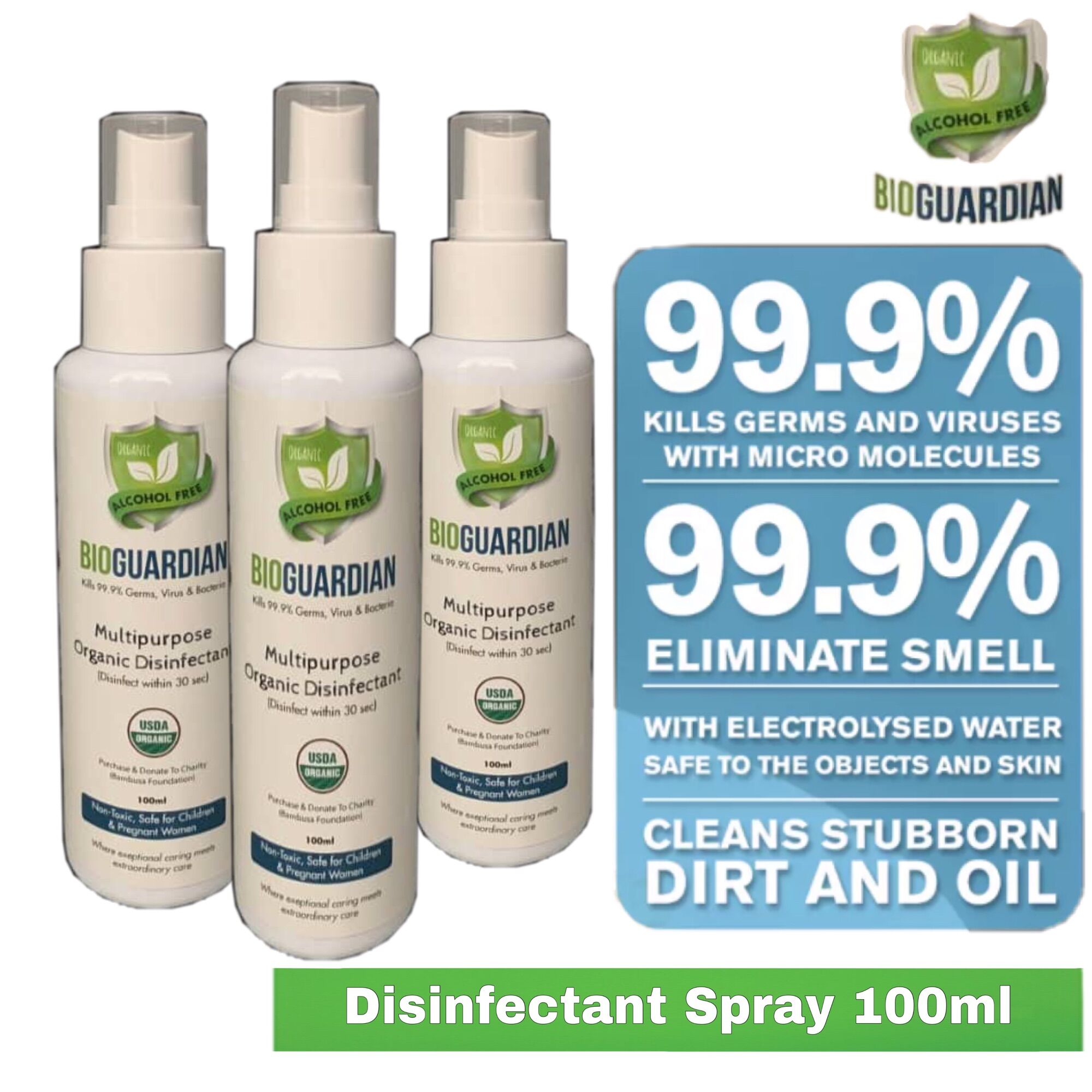 BIO GUARDIAN ORGANIC DISINFECTANT SPRAY (ELECTROLYZED WATER) | Lazada