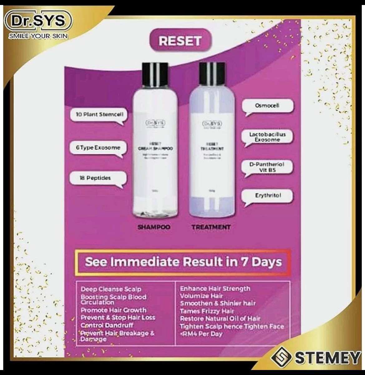 Ready Stock)DR SYS Reset Cream Shampoo & Treatment | Lazada Malaysia