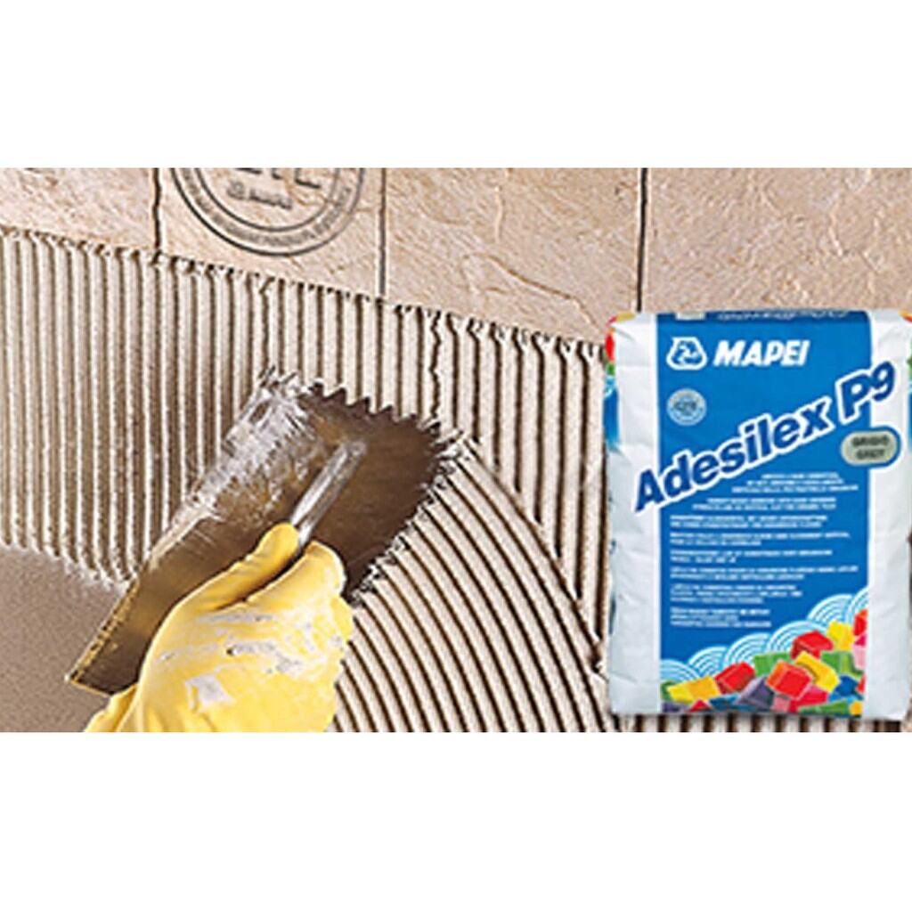 MAPEI ADESILEX P9 (25KG) - High-performance cementitious adhesive with no vertical slip and extended open time. 
